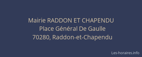 Mairie RADDON ET CHAPENDU