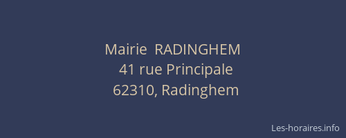 Mairie  RADINGHEM
