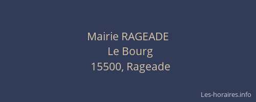 Mairie RAGEADE
