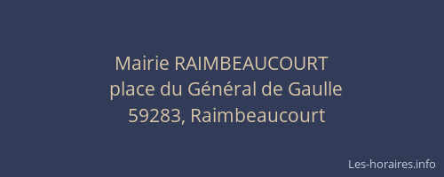 Mairie RAIMBEAUCOURT