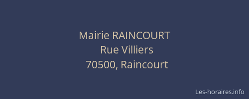 Mairie RAINCOURT