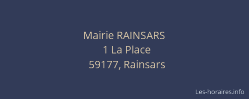Mairie RAINSARS