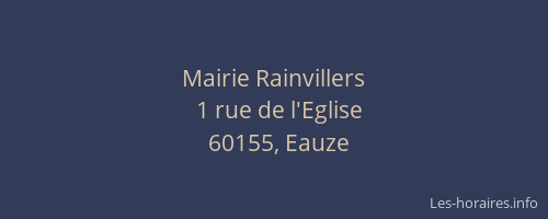 Mairie Rainvillers