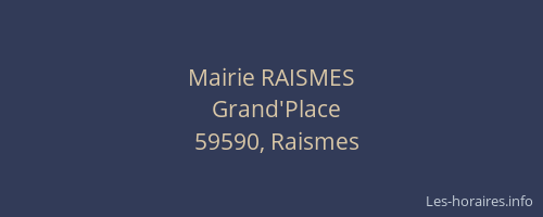 Mairie RAISMES