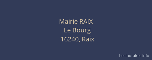 Mairie RAIX