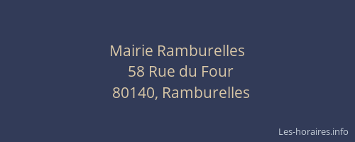 Mairie Ramburelles