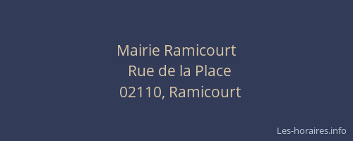 Mairie Ramicourt