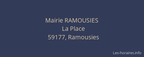 Mairie RAMOUSIES
