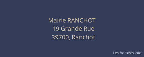 Mairie RANCHOT