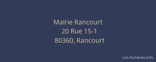 Mairie Rancourt