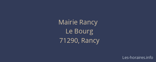 Mairie Rancy