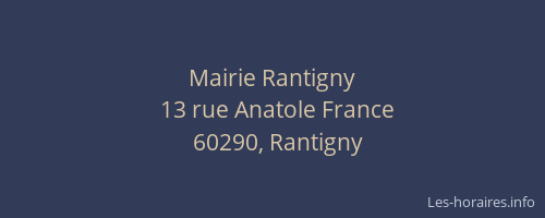 Mairie Rantigny