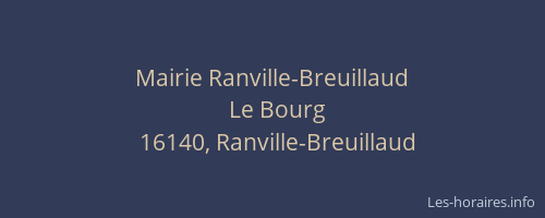 Mairie Ranville-Breuillaud
