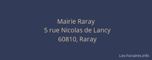 Mairie Raray