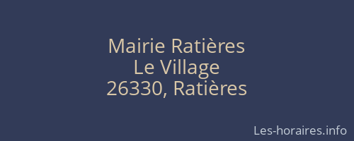 Mairie Ratières