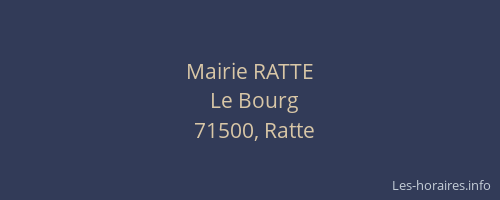Mairie RATTE