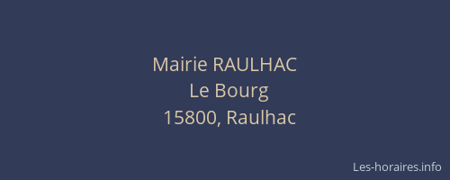 Mairie RAULHAC