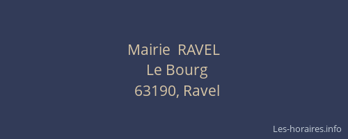 Mairie  RAVEL