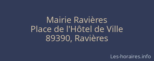 Mairie Ravi&egrave;res