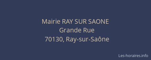 Mairie RAY SUR SAONE