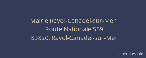 Mairie Rayol-Canadel-sur-Mer
