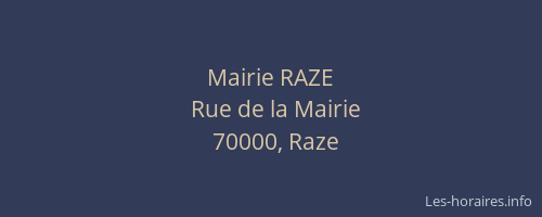 Mairie RAZE