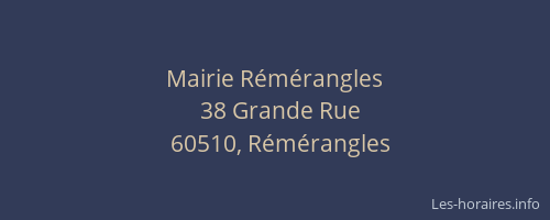 Mairie Rémérangles