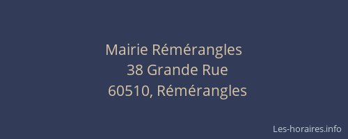 Mairie R&eacute;m&eacute;rangles