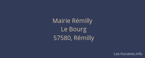 Mairie Rémilly