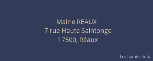 Mairie REAUX