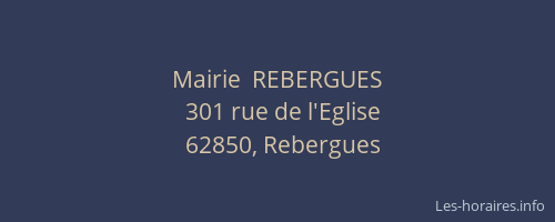 Mairie  REBERGUES