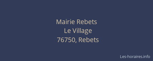 Mairie Rebets