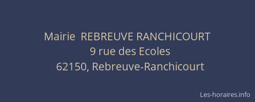 Mairie  REBREUVE RANCHICOURT
