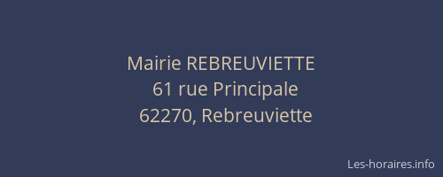 Mairie REBREUVIETTE