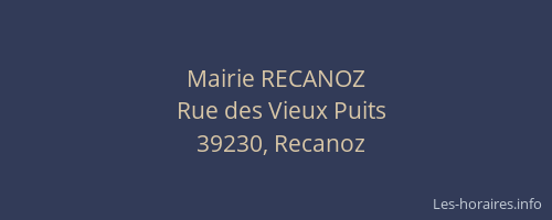 Mairie RECANOZ