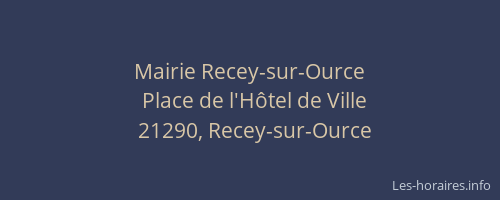 Mairie Recey-sur-Ource