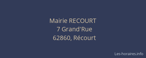 Mairie RECOURT