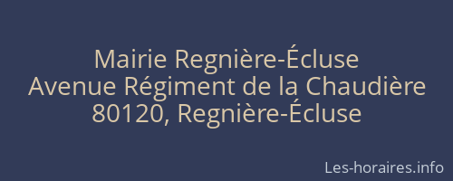 Mairie Regnière-Écluse