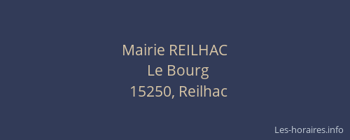 Mairie REILHAC