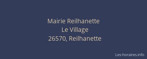 Mairie Reilhanette