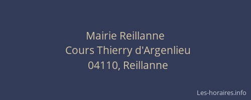Mairie Reillanne