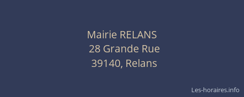 Mairie RELANS
