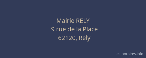 Mairie RELY
