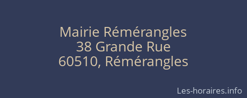 Mairie Rémérangles