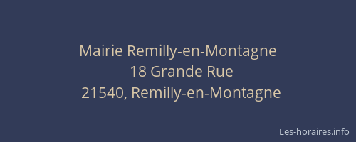 Mairie Remilly-en-Montagne