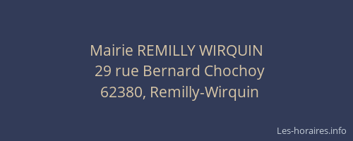 Mairie REMILLY WIRQUIN