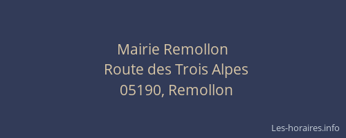 Mairie Remollon