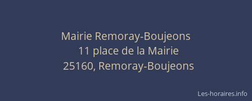 Mairie Remoray-Boujeons