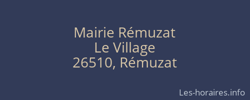 Mairie Rémuzat