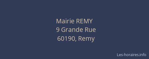 Mairie REMY